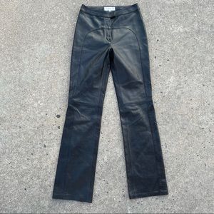 Beautiful Barbara Bui Black Leather Pants Size 38